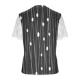 thumbnail image 3 of Plus Size Tops for Women ,Summer Tops,Women's Fashion Printed T-shirt Lace Short Sleeves Blouse Round Neck Casual Tops Clearance Sales Today Deals Prime, 3 of 4