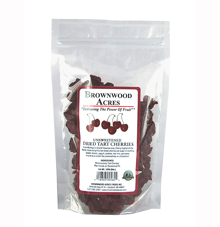 Unsweetened Dried Cherries by Brownwood Acres NonGMO, Gluten Free