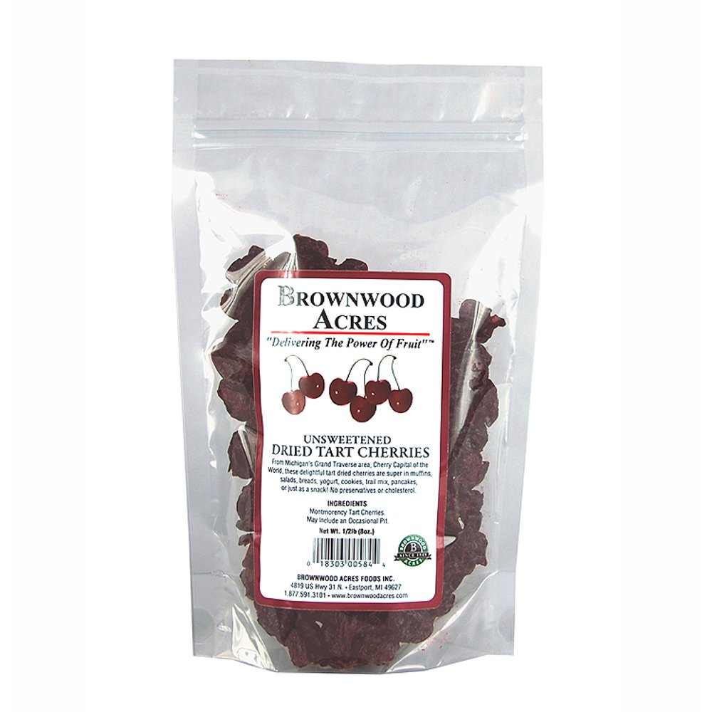 Unsweetened Dried Cherries by Brownwood Acres NonGMO, Gluten Free