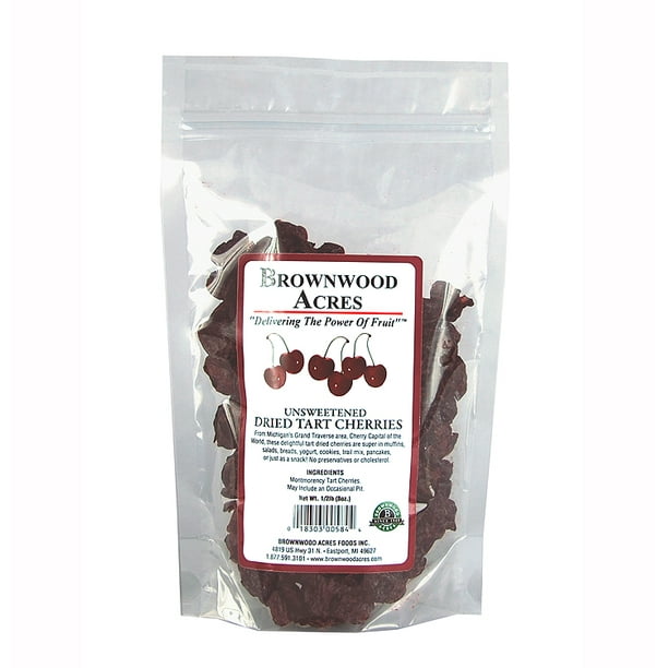 Unsweetened Dried Cherries by Brownwood Acres NonGMO, Gluten Free
