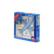 Siku Plastic Airliner with Accessories, 15.16 x 14.25 x 5.08 in, Light Blue