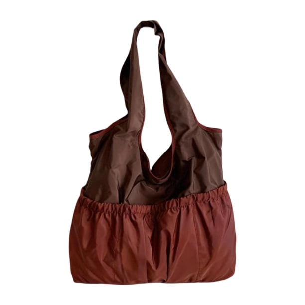 Bolso de hombro para mujer, estilo casual, ideal para otoño e invierno, para ir de compras, trabajar, vacaciones o fiestas. Rojo oscuro