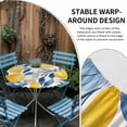 thumbnail image 2 of Summer Lemon Round Tablecloth for 45-54 Inch Tables,Fitted Table Cover with Elastic Edge,Spring Pastoral Watercolor Fruit Blue Yellow Waterproof Outdoor Table Cloth Protector for Patio Garden Dinner, 2 of 9