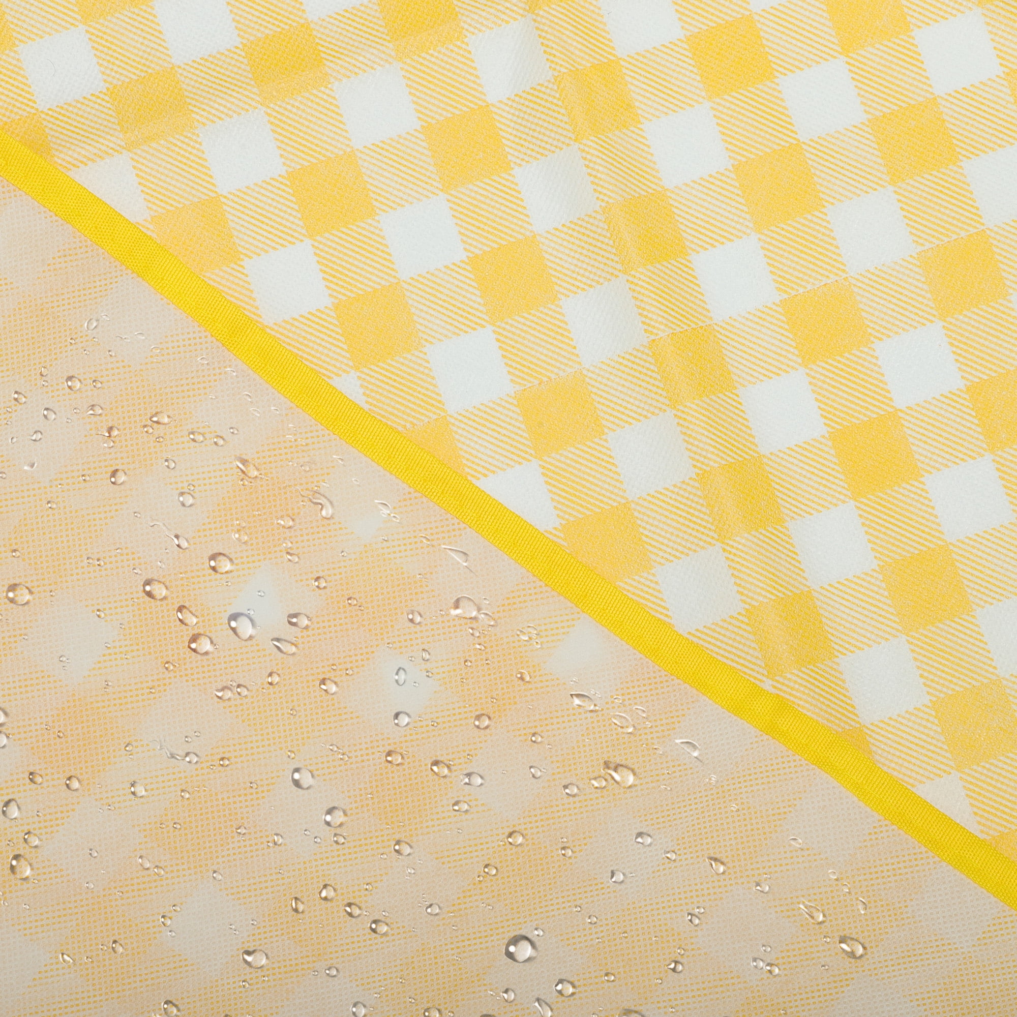 Unique Bargains Picnic Blanket Beach Mat Lightweight with Handle Yellow 150x100cm