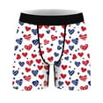 thumbnail image 6 of Vetsdori Valentines Underwear for Men Soft Cozy Trunks Casual Elastic Waist Boxers Trendy Heart Print Mens Boxer Briefs Gift for Men, 6 of 7