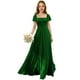 thumbnail image 1 of Vestido Augday para niñas, plisado, fiesta de boda, chiffon Emerald 4, 1 of 7