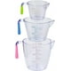thumbnail image 1 of Juego de jarras medidoras de diseño apilable, vasos de plástico con marcas claras y brillantes para una lectura fácil, adecuados para medir harina, líquidos y azúcar, 1 of 5
