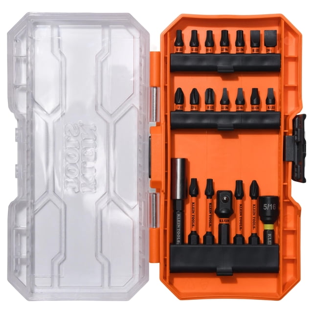 Juego de puntas para atornillador de impacto Klein Tools 33801B de 21 piezas, aleación