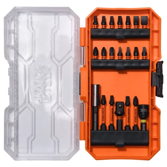 Juego de puntas para atornillador de impacto Klein Tools 33801B de 21 piezas, aleación