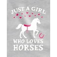 thumbnail image 4 of Just A Girl Who Loves Horses Horse Lover Gift Toddler/Kids Girls' Fitted T-Shirt 2T Wow pink, 4 of 5