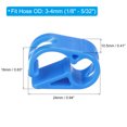 thumbnail image 2 of Uxcell Plastic Tube Tubing Clamps, 2Pcs 1/8" - 5/32" Tube OD Adjustable Precise Flow Control Hose Clamp Blue, 2 of 6