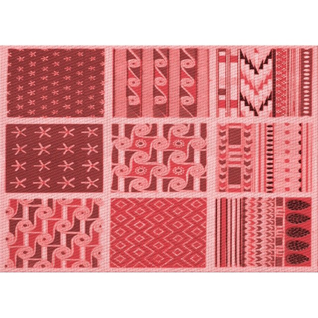 Ahgly Company Tapis Rectangulaire Lavable en Machine Rouge Transitionnel, 8 Pieds x 12 Pieds