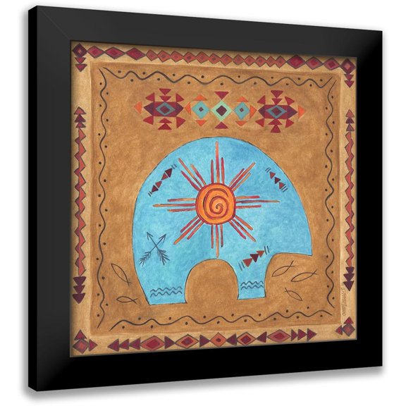 Shamp, Cindy 20x20 Black Modern Framed Museum Art Print Titled - Desert Bear