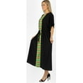 thumbnail image 3 of HAPPY BAY Women's Summer Loungewear Plus Size Caftan Maxi Boho Nightwear 2X-3X Green, Solid, 3 of 3
