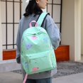 thumbnail image 2 of Mochila Mochila de dibujos animados de 3 piezas para mochila de estudiante con caja de almuerzo (verde), 2 of 5