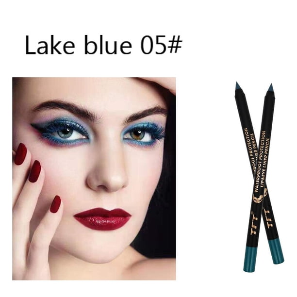 14 colores delineador de ojos líquido lápiz impermeable ojo colorido de pluma de relieve de gato, herramientas de maquillaje de ojos delineador de ojos Gel Gao Jinjia LED