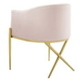 thumbnail image 6 of Tufted Side Dining Chair, Velvet, Metal Steel, Pink, Modern Contemporary Urban Design, Kitchen Room Cafe Bistro Restaurant Hospitality, 6 of 9