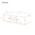 thumbnail image 4 of Tcbosik Modern Coffee Table with LED Lights, 47.2" Center Table with Drawer, Shelf and 2 Doors for Living Room, Easy Assembly, Black, 4 of 10