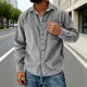 thumbnail image 5 of Camisa Casual de Manga Larga de Corduro de Ajuste Suelto para Hombres con Cuello Girable para el Uso Diario Y Trajes Elegantes, 5 of 6