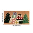 thumbnail image 2 of QISIWOLE Christmas Doormat with Trees & Gifts Pattern, 18x30 Inch Indoor Outdoor Xmas Door Mat, Winter Welcome Front Door Mat for Porch Decor Warming Gift, 2 of 6