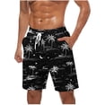 thumbnail image 2 of Muscularfit Board Shorts Men Baggy Graphic Bottom Big & Tall Casual Mid Rise Beach Pants for Men,Black,L, 2 of 5