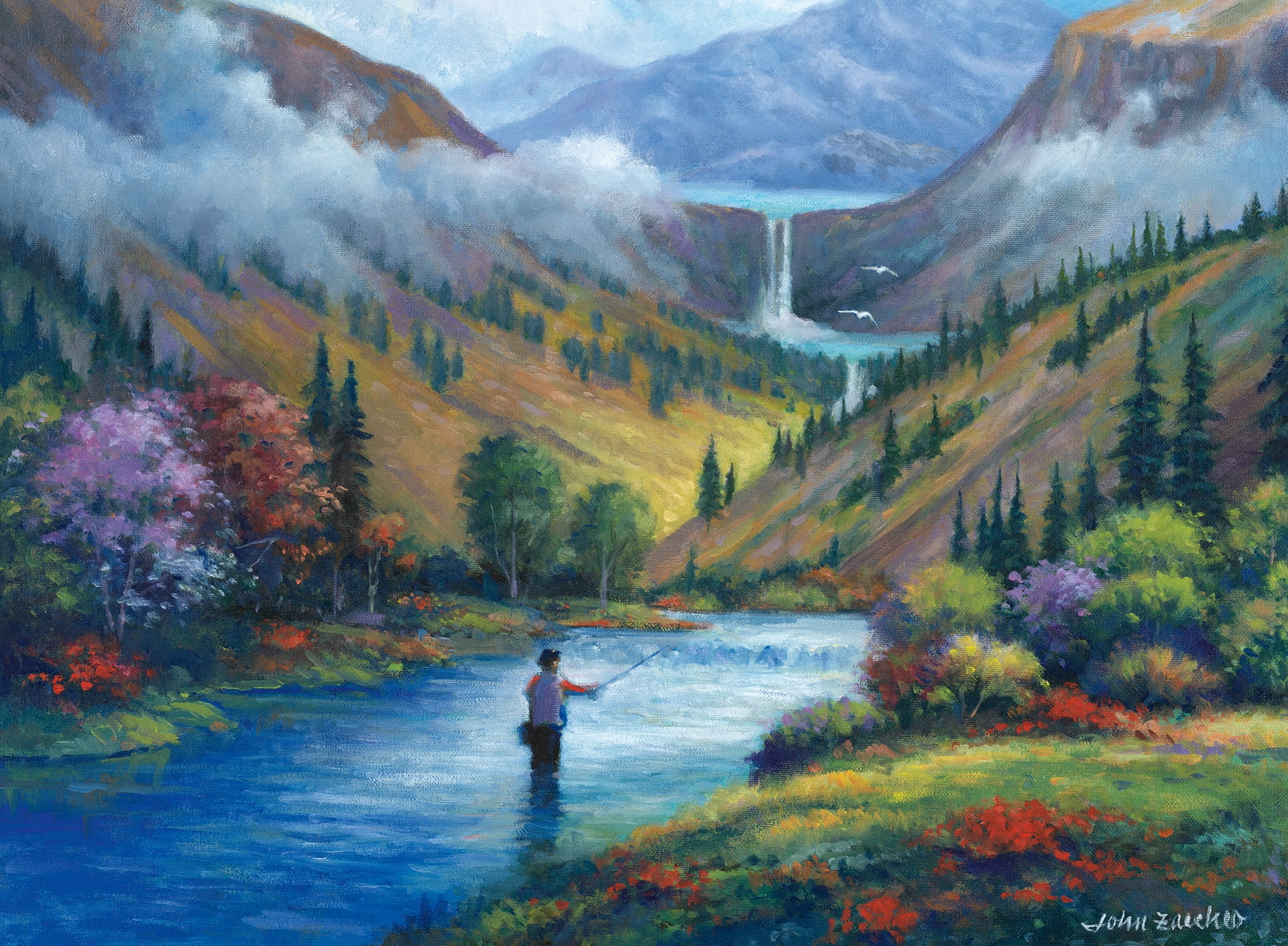 Ravensburger Great Outdoors Puzzle Series - Fly Fishing Freedom, 300 Piece Jigsaw Puzzle