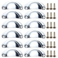 thumbnail image 1 of 12 Pcs Cup Pull Shell Handles Half Moon Kitchen Cupboard Cabinet Door Drawer, 1 of 7
