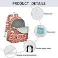 thumbnail image 4 of Red Strawberry Plants Fruit Backpack for School,Cute School Bag,Schoolbag with Adjustable Shoulder Straps & Padded Back,13.4"x11"x4.7", 4 of 6