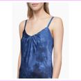 thumbnail image 2 of $109.50 Calvin Klein Printed Sleeveless Long Slip Dress, Blue Tie Dye, Size 4, 2 of 2