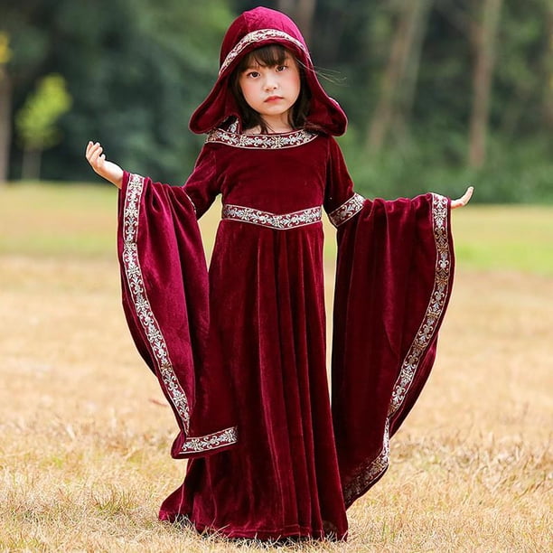 Disfraz Medieval Retro Palacio De Bruja De Vampiro De Halloween cos Niños Adulto Padre E Hijo