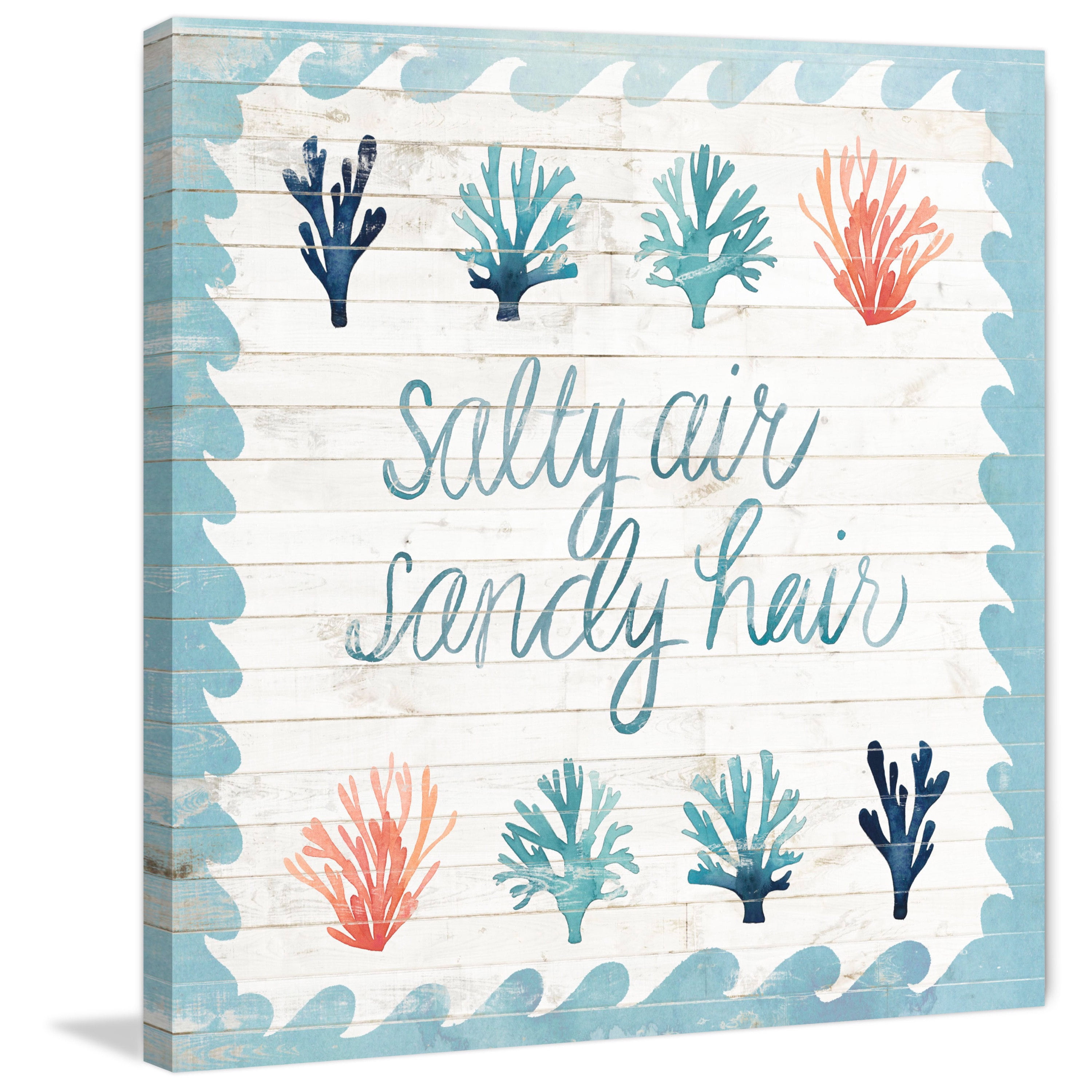 Marmont Hill "Salty Air Sandy Hair" Painting Print on Wrapped Canvas