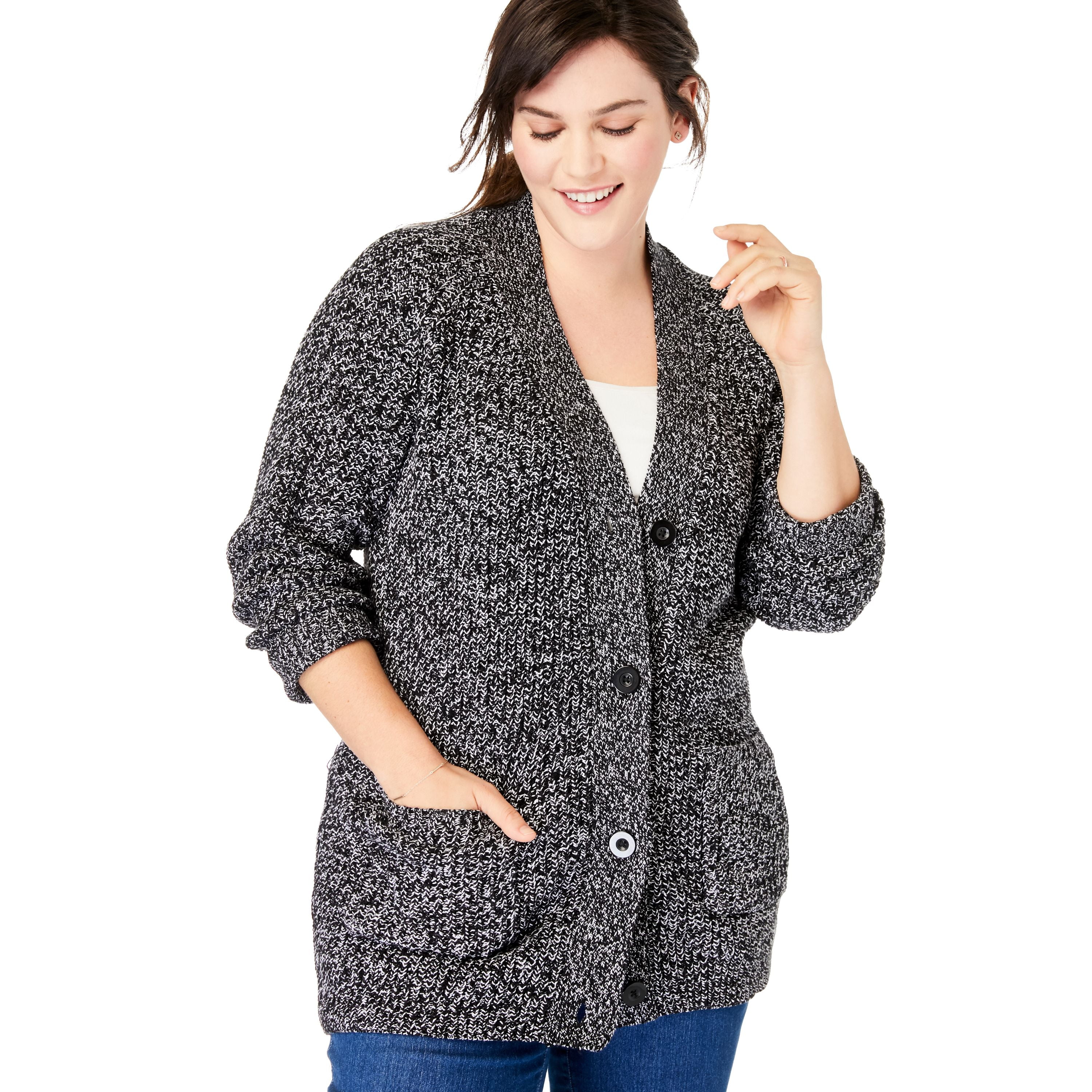 plus size cardigans walmart