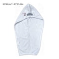 thumbnail image 3 of Striped Cotton Hair Towel Wrap for Women – Anti-Frizz Super Absorbent Quick Drying Hair Turban for Wet Hair Blue, 3 of 7