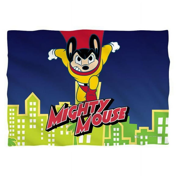 Trevco CBS1492-PLO1-0 Mighty Mouse-City Watch - Pillow Case, White - 20 x 28 in.