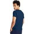 thumbnail image 3 of Hanes X-Temp Unisex Short Sleeve Crewneck T-Shirt, 2-Pack Navy L, 3 of 3