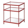 thumbnail image 4 of Scoles 2-Shelf Glass Top Side Table, Red, 4 of 6