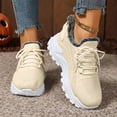 thumbnail image 2 of YLYL Womens Sneakers Warm Fur Lined Lace up Non Slip Lightweight Breathable Running Walking Shoes, 2 of 9
