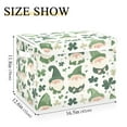 thumbnail image 3 of WOBOGO Dwarf in Green Hat Pattern Large Collapsible Storage Box Flip Lid Fabric Decorative Organizer Container Basket with Handles 16.5×12.6×11.8in, 3 of 7