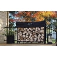 thumbnail image 3 of Woodhaven Black 5 Foot 1/4 Cord Plus Outdoor Firewood Rack With Seasoning Cover, 3 of 4