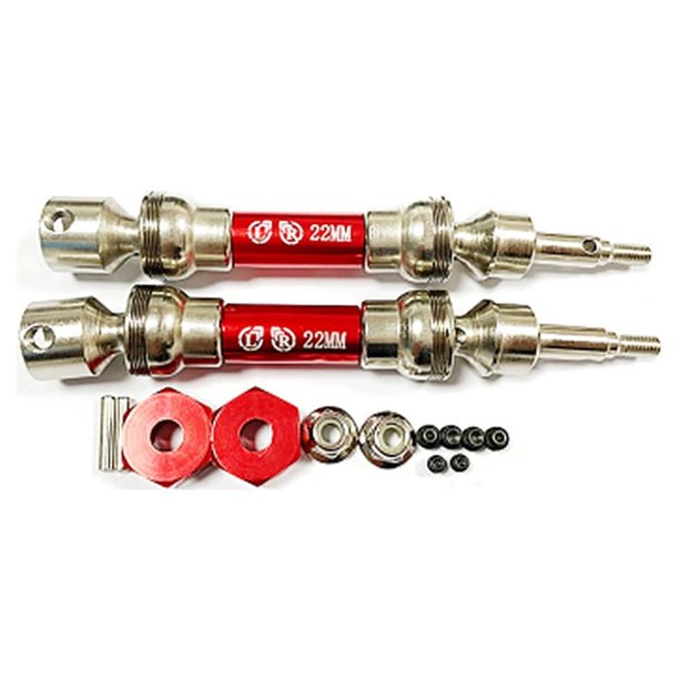 Vogacara Eje delantero trasero de acero inoxidable ARRMA 1/8 RC 3S INFRACCIÓN Durabilidad excepcional Kits de construcción modelo Rojo