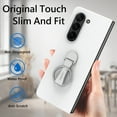 thumbnail image 6 of ELEHOLD for Samsung Galaxy Z Fold 6 Case,Skin-Friendly Full Body Protection 360 Degree Ring Kickstand Shockproof Slim Phone Case with Screen Protector for Samsung Galaxy Z Fold 6,White, 6 of 10