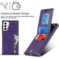 thumbnail image 4 of Crossbody Case for Samsung Galaxy S21 Plus 5G Case with Card Holder,Galaxy S21 Plus Wallet Case for Women Girl PU Leather Lanyard Strap Magnetic Clasp Kickstand ID Credit Card 6.7",Purple, 4 of 17