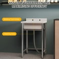 thumbnail image 4 of TROPOW 21-Inch Commercial Utility Sink, Single Bowl Stainless Steel Freestanding Sink with Backsplash, Adjustable Legs & Rapid Drainage System, for Outdoor, Restaurant, Garage, or Laundry Room, 4 of 7