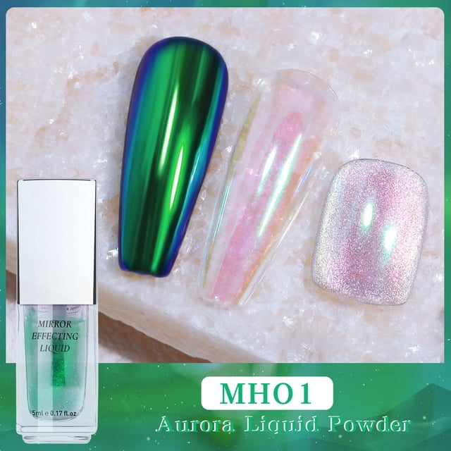 Gel transparente para esculpir uñas, gel para decoración de uñas, polvo líquido efecto espejo para realzar las uñas, polvo europeo y efecto espejo para realzar las uñas sin que se desprendan, 5 ml de