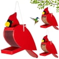 thumbnail image 3 of Bird Feeder Wooden Bird Shaped Bird Feeder Hanging Birdhouse for Garden Viewing Bird Feeders for Hanging Outdoor Garden Yard, 3 of 8