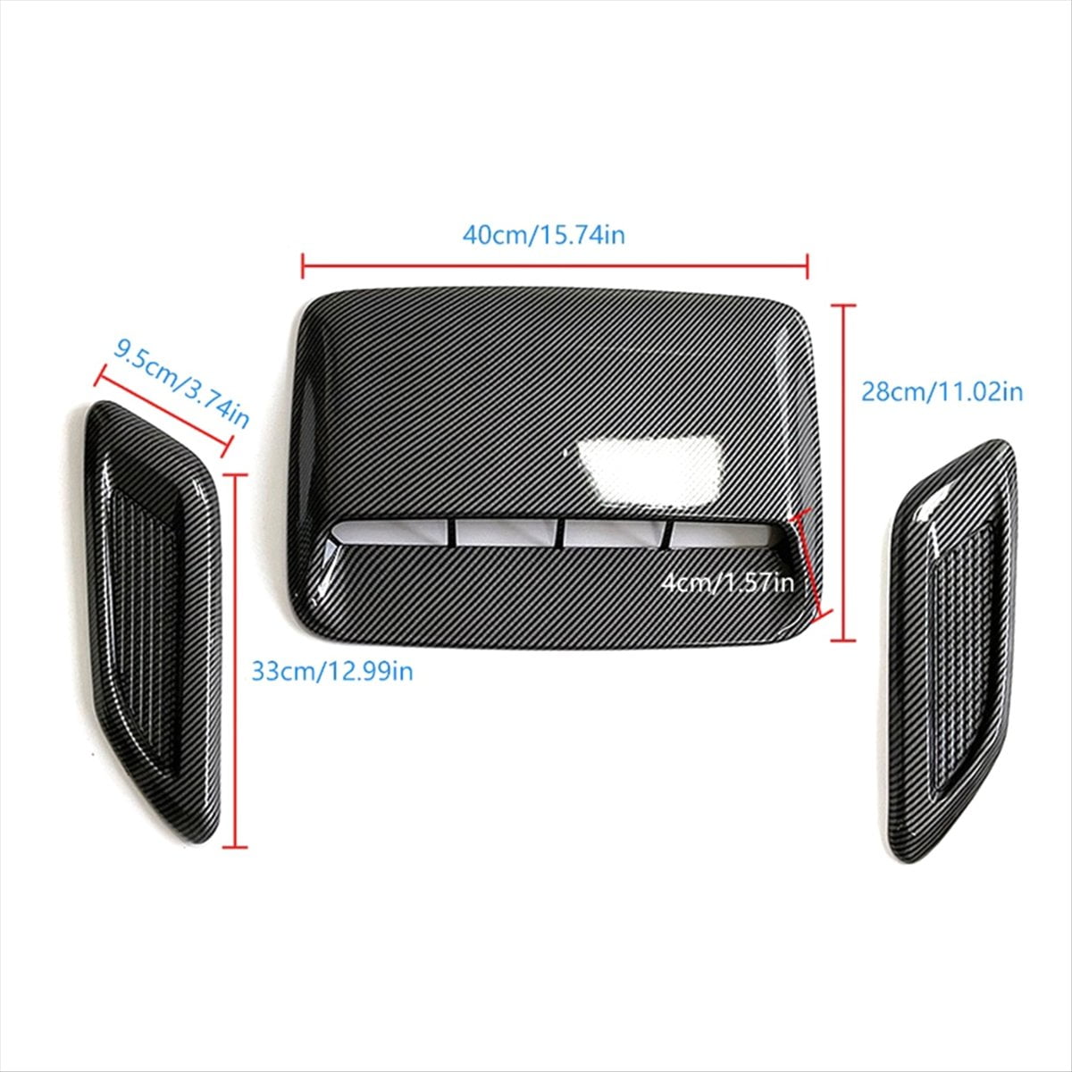 Car Air Flow Intake Hood Scoop Vent Bonnet Decor Cover Center Side Air Outlet Hood Auto Exterior Accessories Universal A