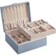 thumbnail image 1 of SONGMICS Caja Joyero, Estuche de Joyas con 2 Capas, con Asa, Bandeja Flexible, 20.5 x 24 x 11 cm, Azul Nublado, 1 of 6