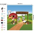 thumbnail image 2 of HAHDAXIA 8x8ft Cartoon Farm Animals Party Backdrop Children Birthday Background for Photography Decorations Photobooth Banner Photo Studio Props XT-6525, 2 of 7