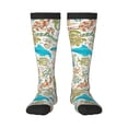 thumbnail image 2 of Picia Women Crew Soft Moisture-wicking Socks Wild Sea Life Pattern Design Cotton Socks, One Size fit All, 2 of 9