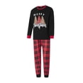 thumbnail image 3 of SUNSIOM Family Matching Christmas Pajamas Set Letter  Christmas Tree  Plaid Print Holiday Pajamas Sleepwear 2Pcs PJS Set, 3 of 10